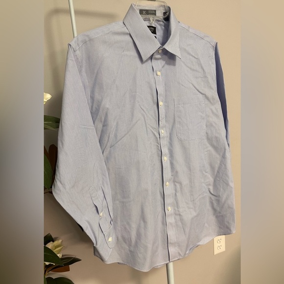 Nordstrom Men's Shop Smartcare Traditional Fit Dress Shirt - Blue Striped - Picture 4 of 11